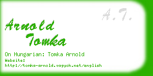 arnold tomka business card